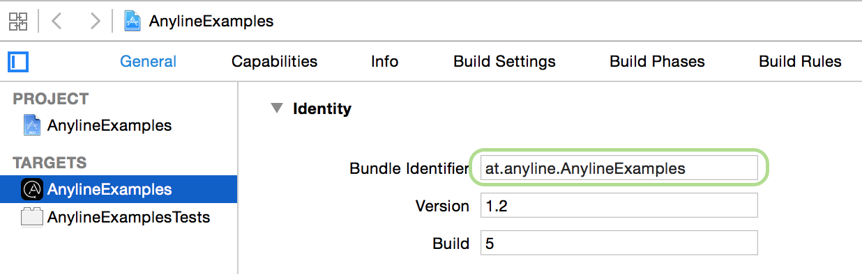 Find the Bundle Identifier in your Project