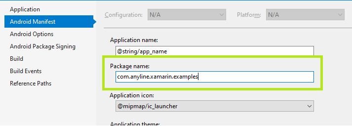 xamarinAndroidPackageVS